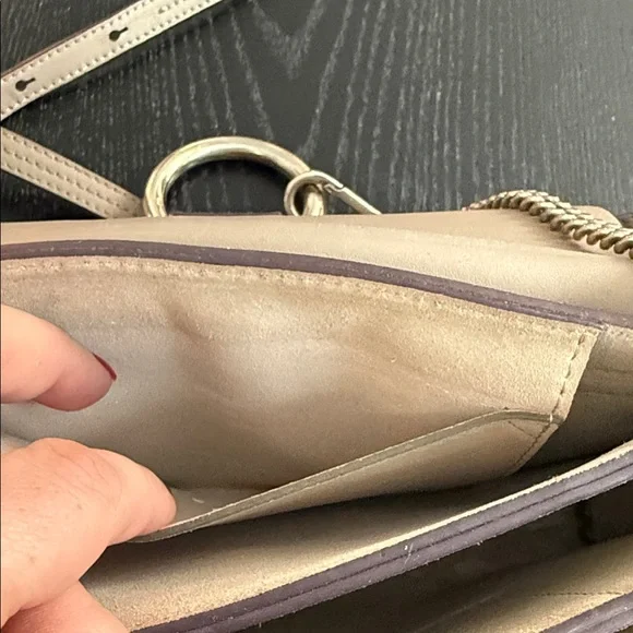 Chloe Gray / Tan and Gold Crossbody Bag - Picture 11 of 15